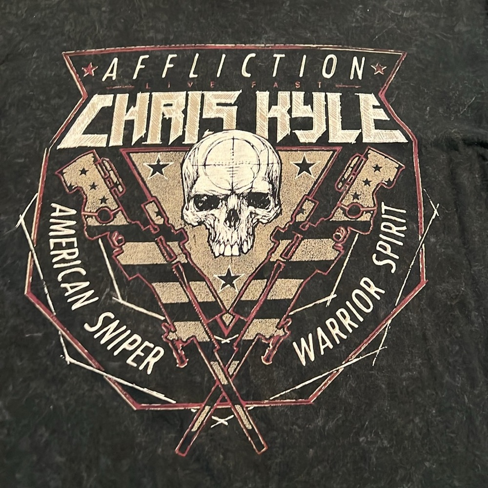 Affliction Live Fast American Sniper Tshirt View 2
